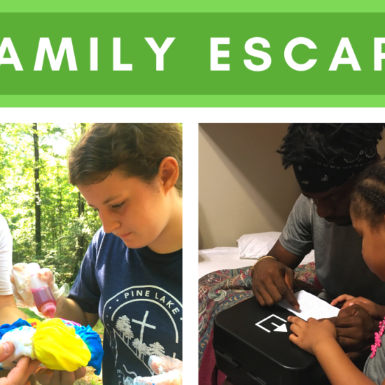 Two families at Family Escape in July enjoyed various activities